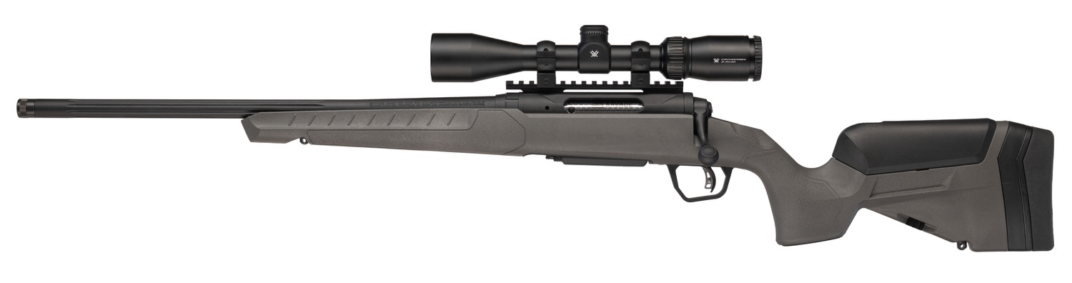 Savage Arms 32481 110 Trailblazer 243 Win 4+1 20" Fluted Barrel, Flat Dark Gray Adj LOP Synthetic Stock, Left Hand