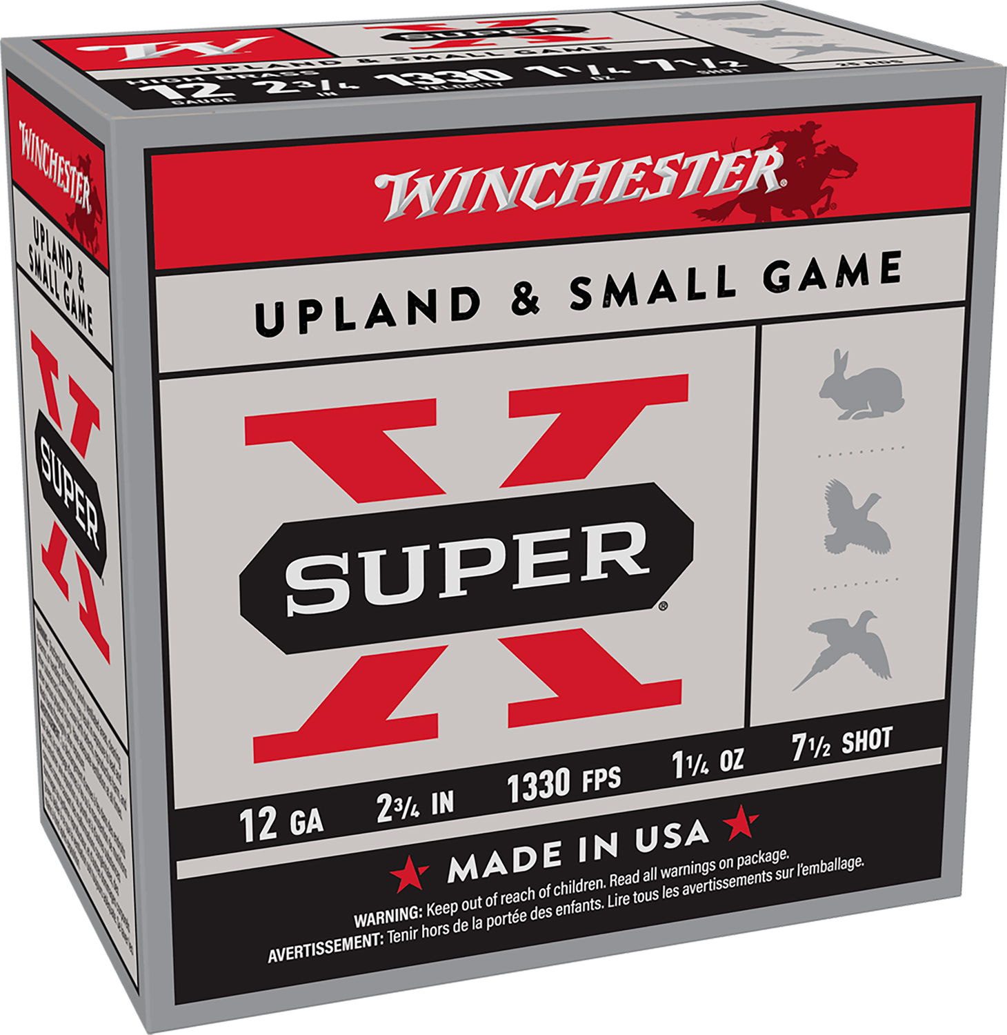 Winchester Ammo X127 Super X Game Load High Brass 12Gauge 2.75″ 1 1/4oz 7.5Shot 25 Per Box/10 Case