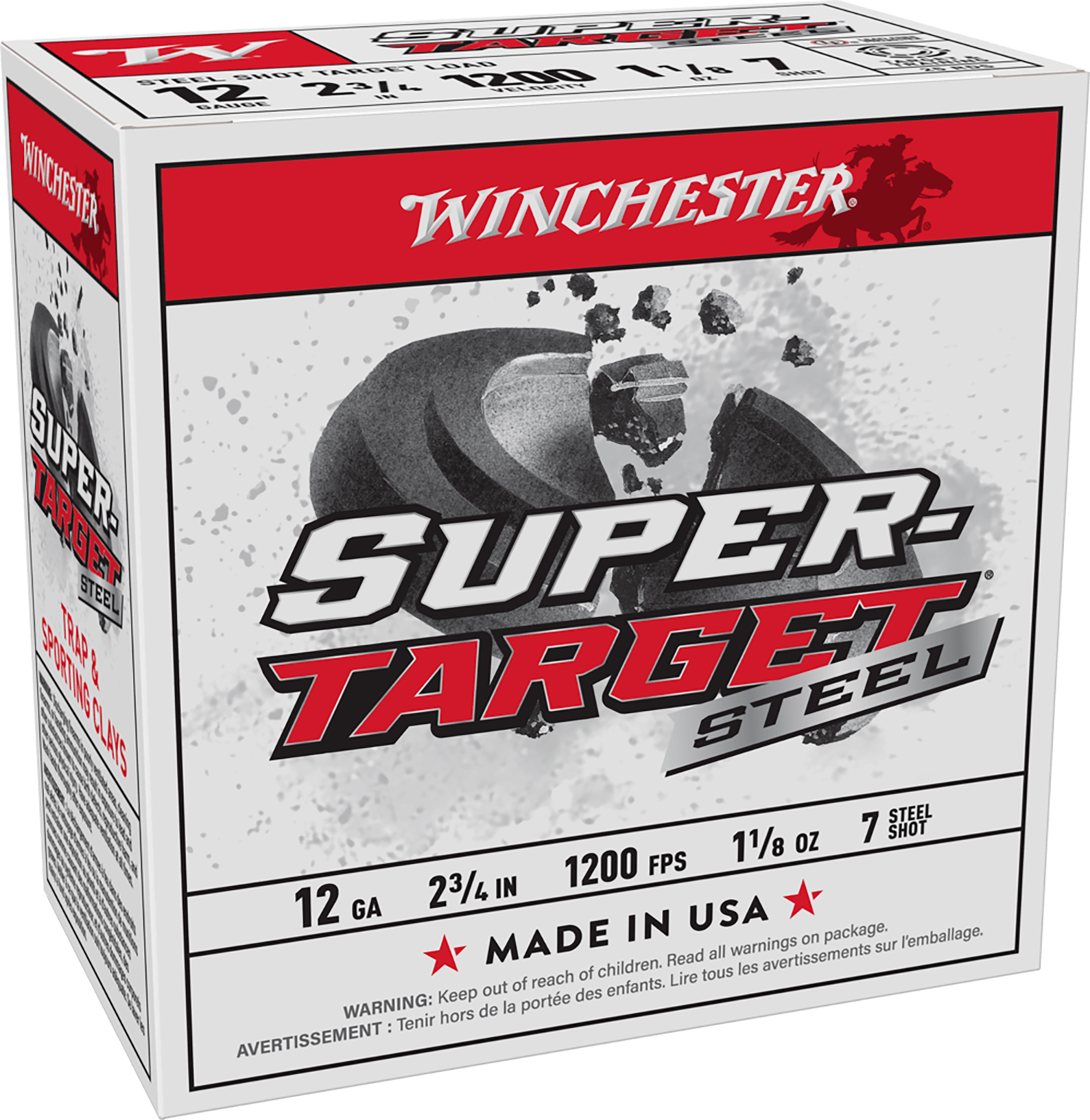 Winchester Ammo TRGT12S7 Super-Target  12Gauge 2.75″ 1 1/8oz 7Shot 25 Per Box/10 Case