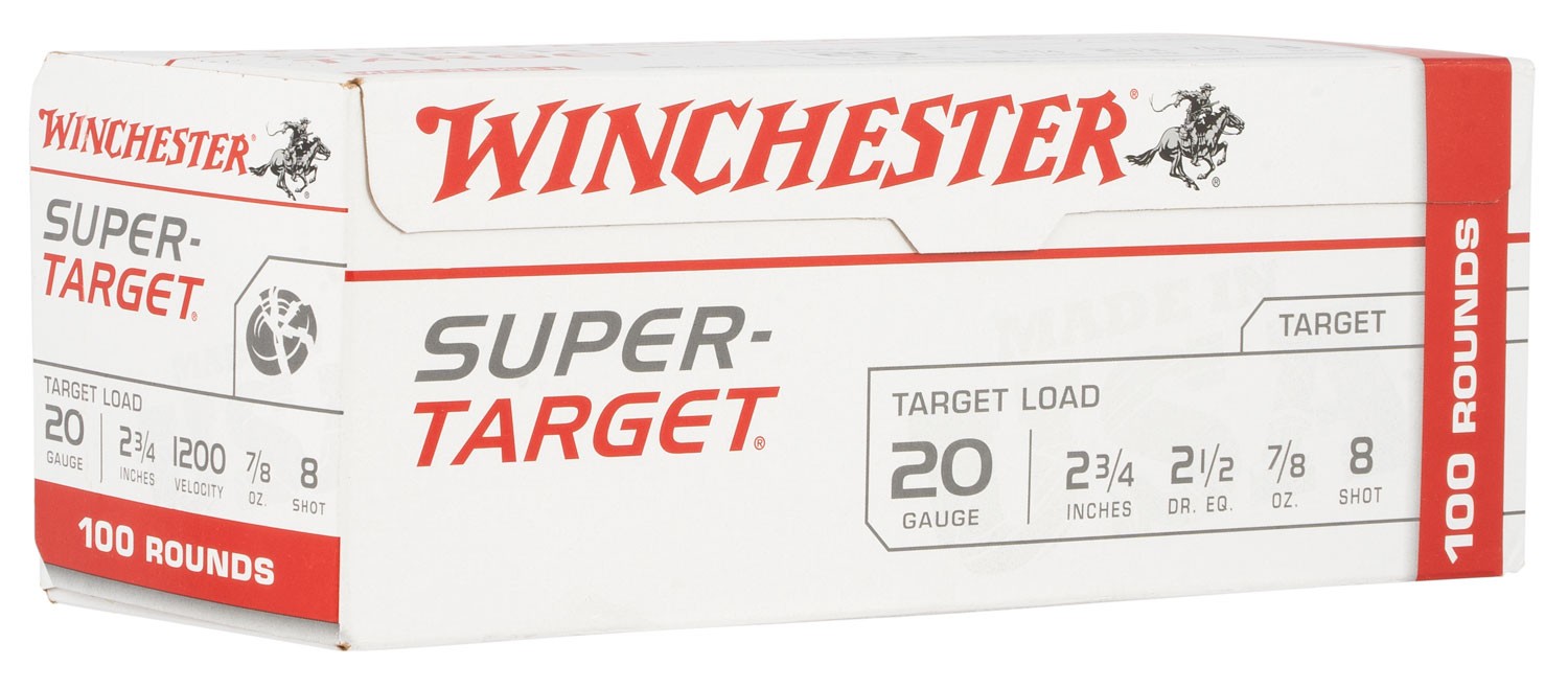 Winchester Ammo TRGT208VP Super-Target  20Gauge 2.75″ 7/8oz 8Shot 100 Box/2 Case *Value Pack