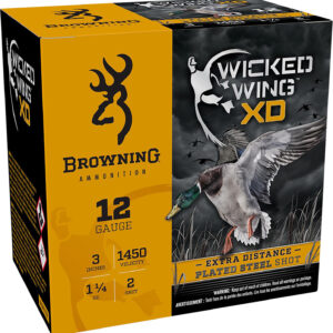 Browning Ammo B193411232 Wicked Wing XD 12Gauge 3" 1 1/4oz 2Shot 25 Per Box/10 Case