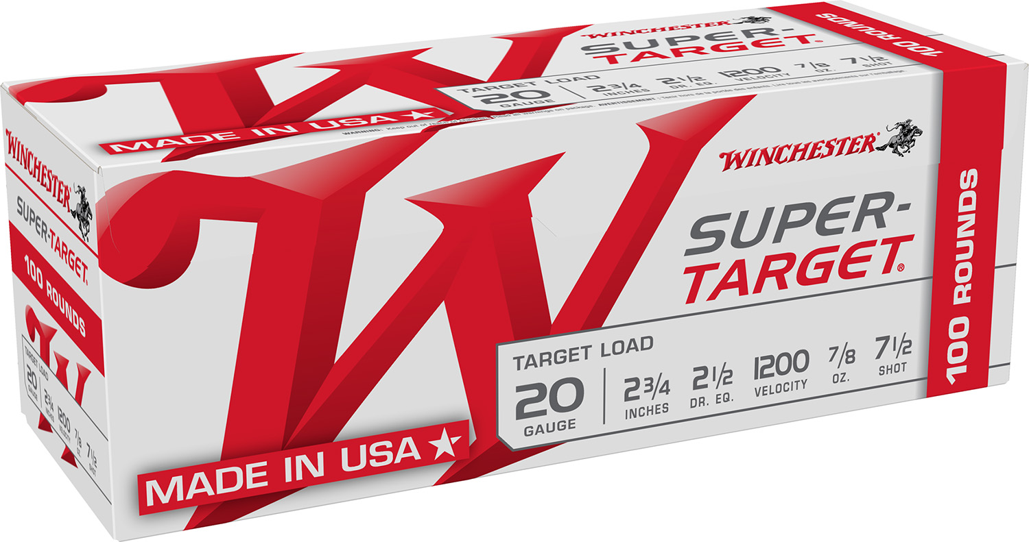 Winchester Ammo TRGT207VP Super-Target  20Gauge 2.75″ 7/8oz 7.5Shot 100 Per Box/2 Case