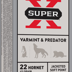 Winchester Ammo X22H1 Super X  22Hornet 45gr Jacketed Soft Point 50 Per Box/10 Case