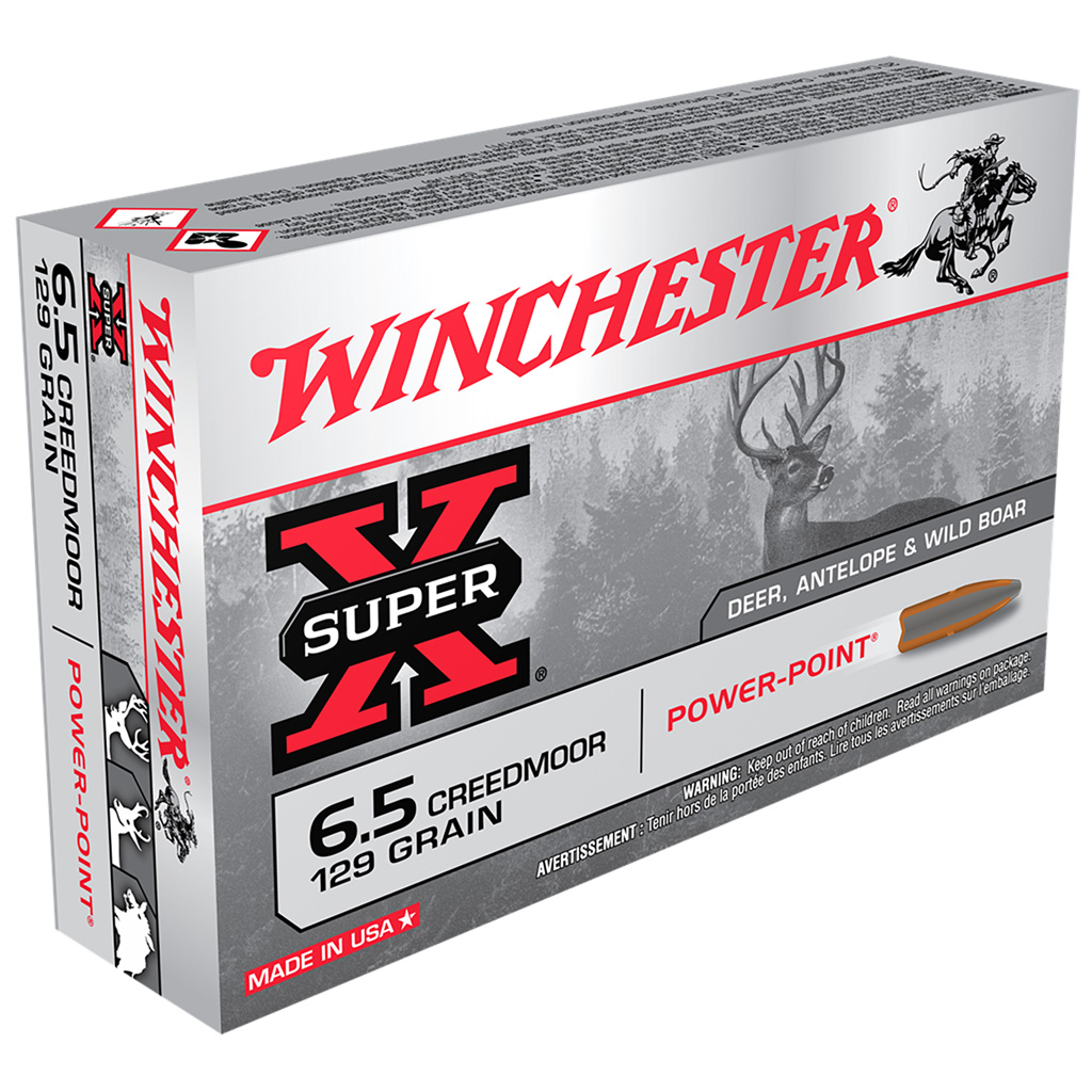 Winchester Super-X Rifle Ammo 6.5 Creedmoor 129 gr. Power-Point 20 rd.
