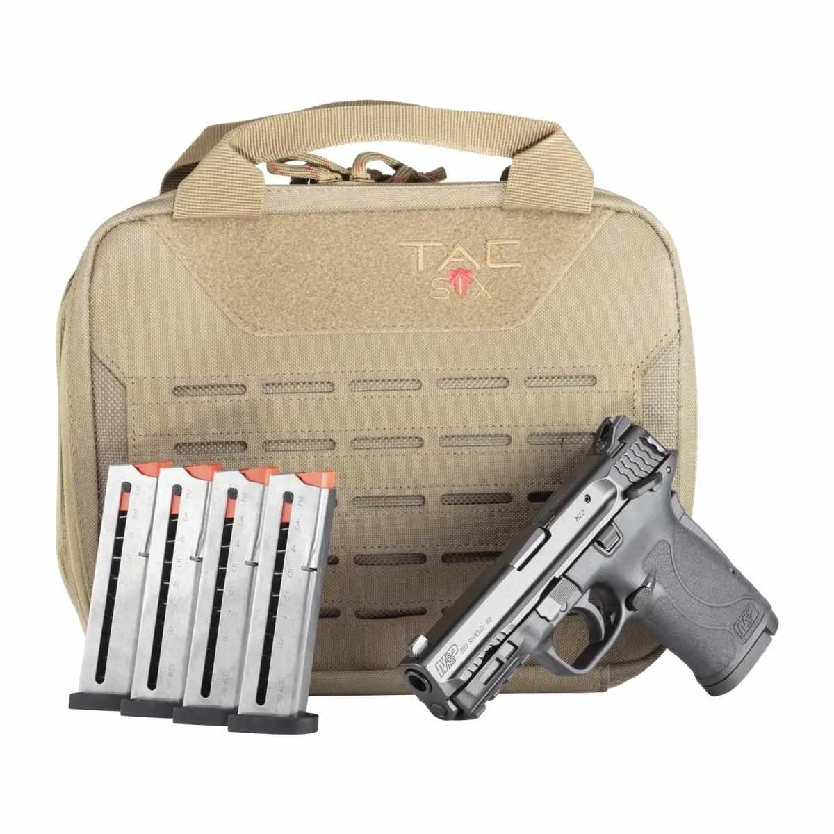 Smith & Wesson M&P380 Shield EZ M2.0 Handgun Bundle .380 Auto 8rd Magazines (5) 3.68″ Barrel Black with Case
