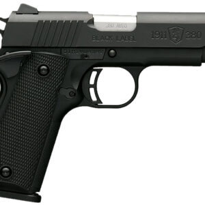Browning 051905492 1911 Black Label 380 ACP 8+1 3.63" Stainless Target Crown Steel Barrel, Matte Black Serrated Stainless Steel Slide, Matte Black Polymer Frame, Black Polymer Grip, Right Hand