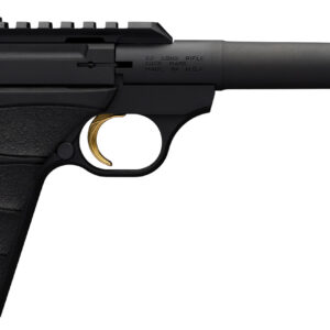 Browning 051534490 Buck Mark Plus Camper SR 22 LR 10+1 6" Steel Threaded Barrel, Matte Black Optic Ready/Serrated Steel Slide & Aluminum Frame, Black Ultragrip FX Grips