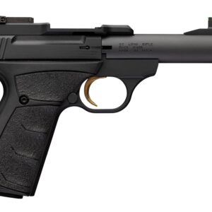 Browning 051608490 Buck Mark Micro Bull SR 22 LR 10+1 4.40" Matte Black Threaded Bull Barrel, Matte Black Alloy Frame, Black Overmolded UFX Grip, RMSc Footprint