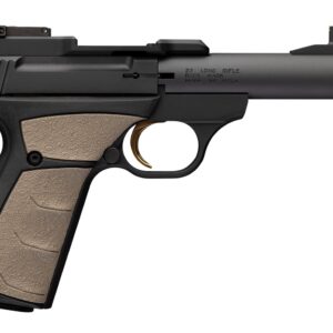 Browning 051609490 Buck Mark Micro Bull SR 22 LR 10+1 4.40" Matte Black Threaded Bull Barrel, Matte Black Alloy Frame, Black/FDE Overmolded UFX Grip, RMSc Footprint