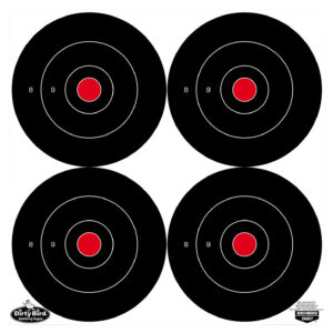Birchwood Casey 35570 Dirty Bird  6" Bullseye Tagboard Hanging Black/White 100 Per Pkg