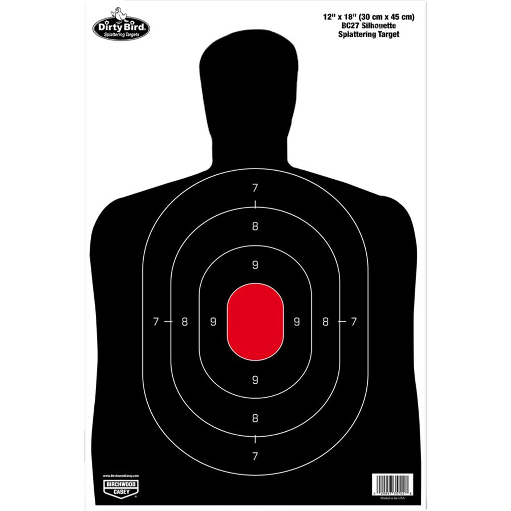 Birchwood Casey Dirty Bird 12" X 18" Sillhouette Target 100 Sheets