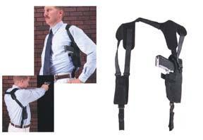 Uncle Mike’s Pro-Pak Vertical Shoulder Holsters Black – Fits 3-4″ Med Autos 3.25-3.75 Lg Auto