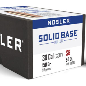 Nosler 38060 Solid Base  30Cal 150gr Soft Point 50CT