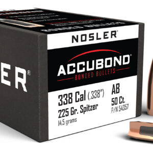 Nosler AccuBond 338 Caliber 225gr Spitzer Point Bullets