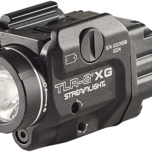 Streamlight 69434 TLR-8A Flex w/Laser Black Anodized Aluminum, 500 Lumens White LED, Green Laser 140 Meters Beam, Rail Clamp Mount