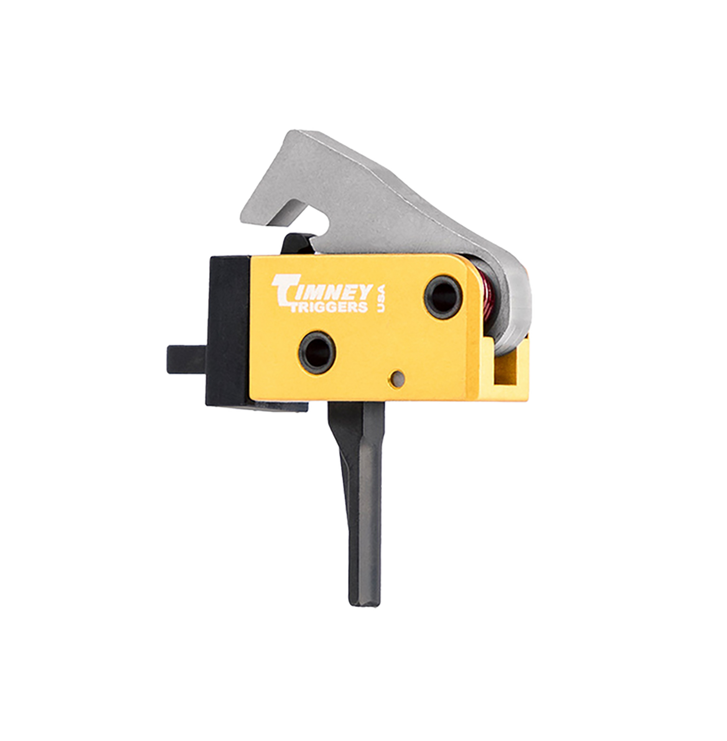 Timney Triggers 681ST PCC Trigger Single-Stage Straight Trigger with 2.50-3 lbs Draw Weight & Black/Gold Finish for AR-Platform