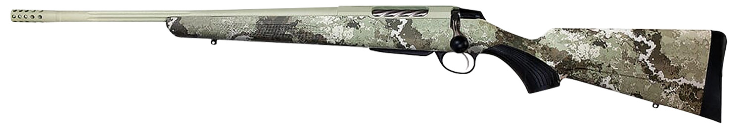 Tikka JRTXVA431R10 T3x Lite 300 Win Mag 3+1 24.30" Fluted/Threaded, Desert Verde Cerakote Barrel/Rec, Veil Alpine Synthetic Stock, Interchangeable Grip, Muzzle Brake Left Hand