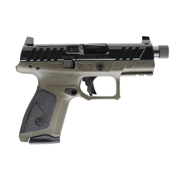 Beretta APX-A1 Compact Tactical Handgun 9mm Luger 15(1)/17(2)rd Magazines 4.2″ ODG Frame