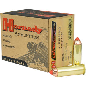 Hornady 9078 LEVERevolution 41RemMag 190gr Hornady Flex Tip eXpanding 20 Per Box/10 Case