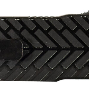 Templar Knife LAHBG52 Premium LW  Large 3.55" OTF Tanto Part Serrated Black Oxide Stonewashed D2 Steel Blade, 5.25" Black Herringbone Aluminum Handle