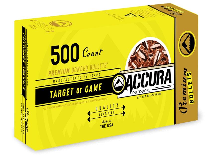 Accura Premium Powerbond Bullets .40 cal .401″ 165 gr FP 500/ct