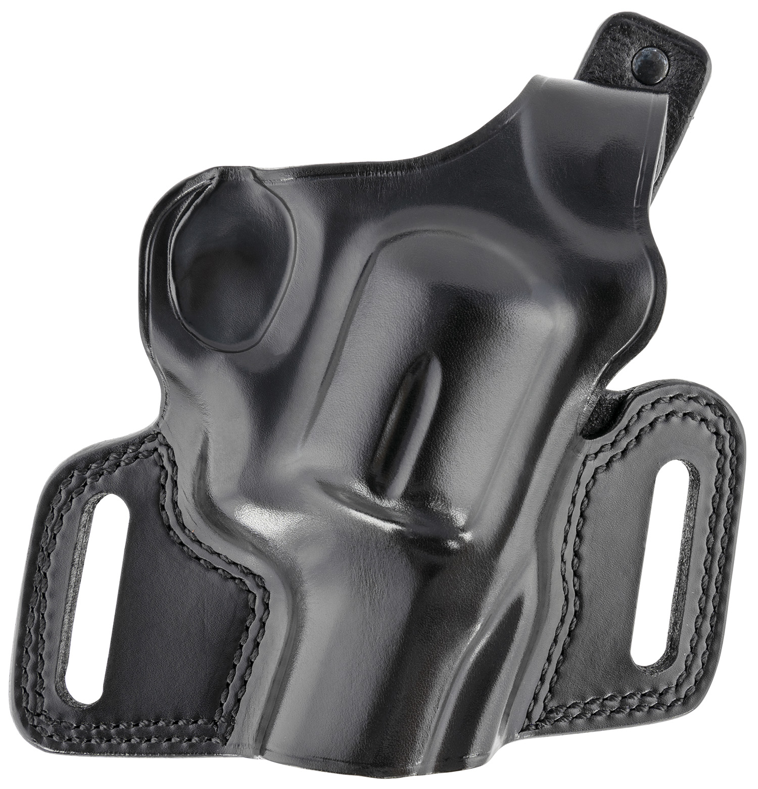 Galco SIL126B Silhouette OWB Black Leather Belt Slide Fits S&W N Frame Fits 2-4" Barrel Right Hand