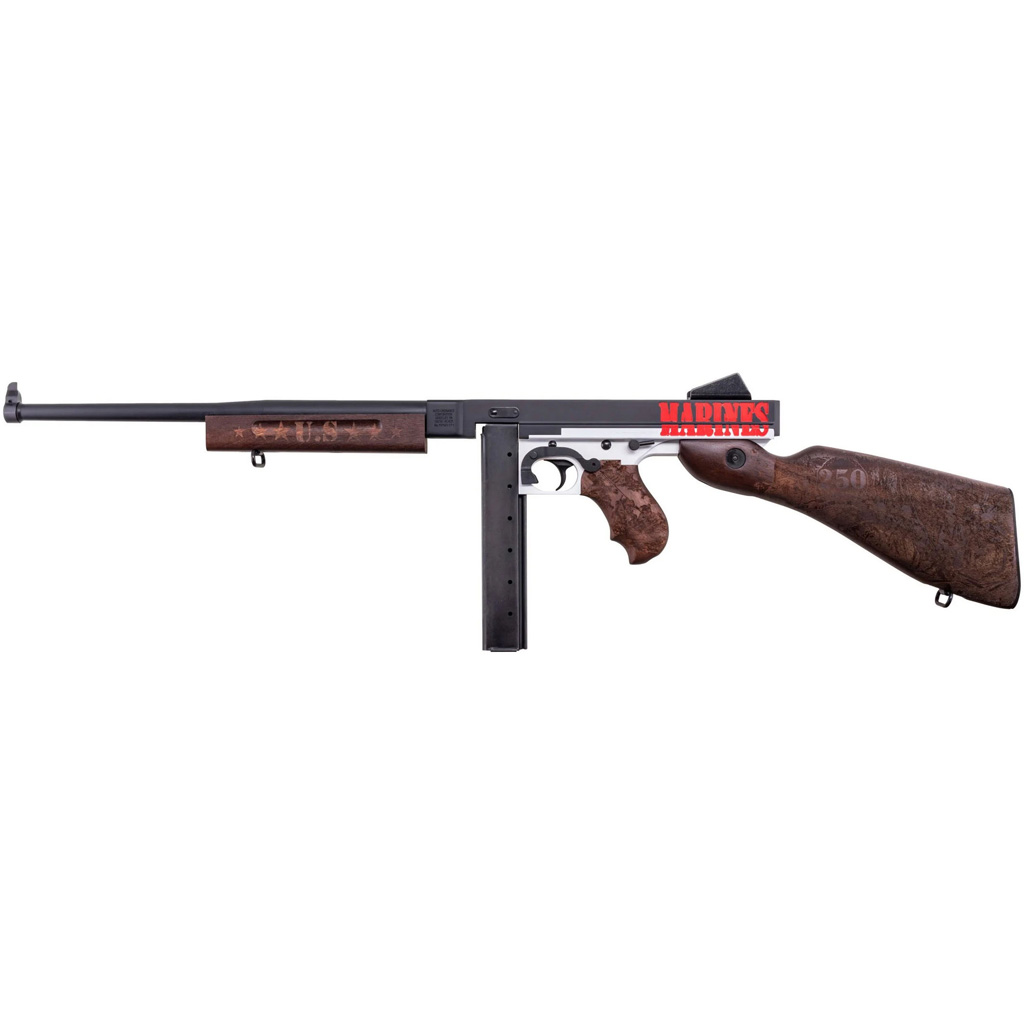 Auto-Ordnance TM1 Marines 250th Carbine 45 ACP 16.5 in WHT/Blue/Red/GLD Engraved 20/30 rd