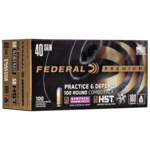 Federal Premium .40 S&W 180gr Practice & Defend Ammo