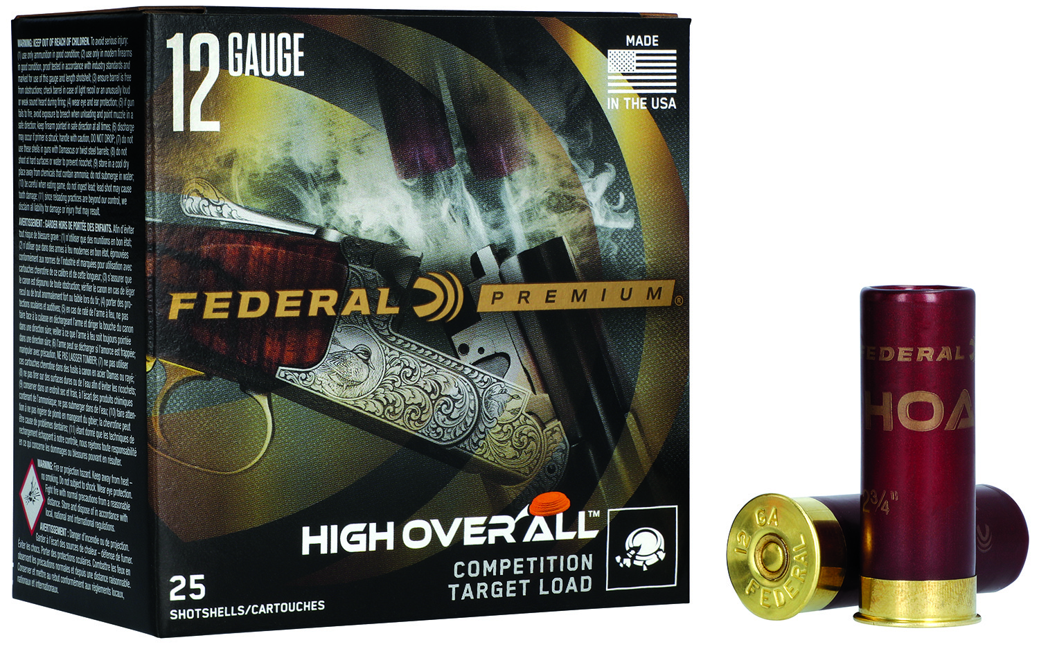 Federal HOA12H18 Premium High Over All 12Gauge 2.75" 1oz 8Shot 25 Per Box/10 Case