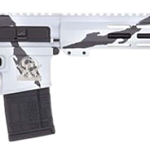 Great Lakes Firearms GL15223PSNO AR-15 223 Wylde 30+1 16" Black Nitride Threaded Barrel, Pursuit Snow Cerakote Aluminum Receiver w/Picatinny Rail, M-LOK Handguard, Black Polymer Stock, Mil-Spec Grip