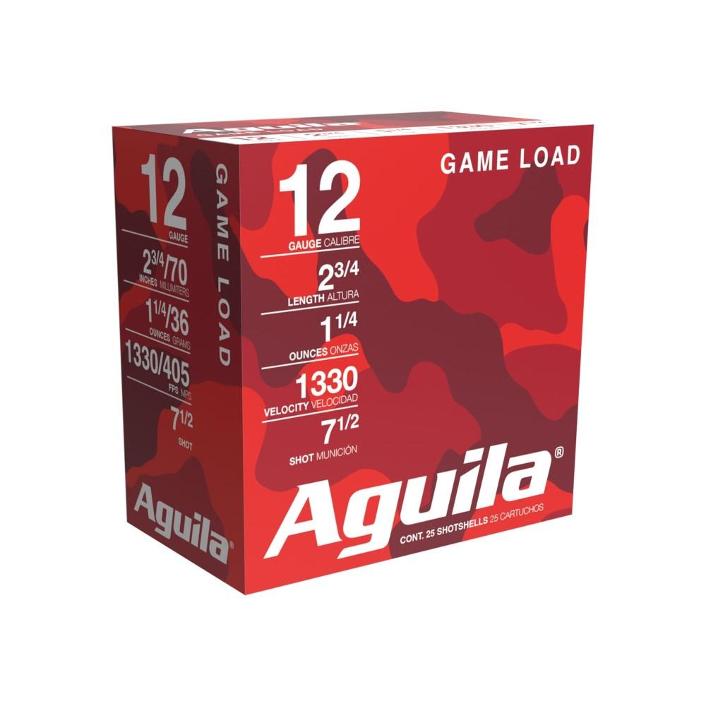 Aguila High Velocity Field Shotshells 12 ga 2-3/4″ 1-1/4oz 1330 fps #7.5 25/ct