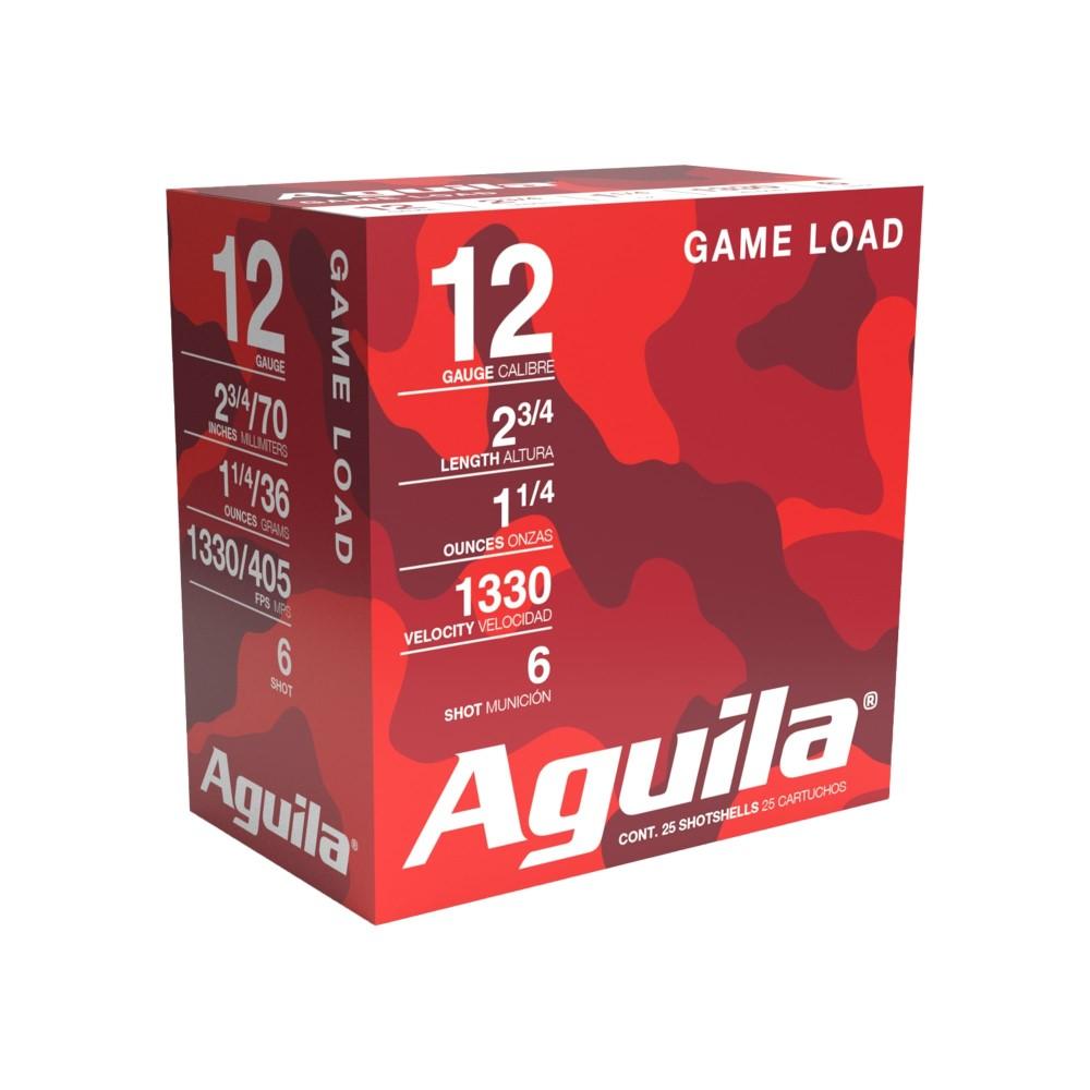 Aguila High Velocity Field Shotshells 12 ga 2-3/4″ 1-1/4oz 1330 fps #6 25/ct