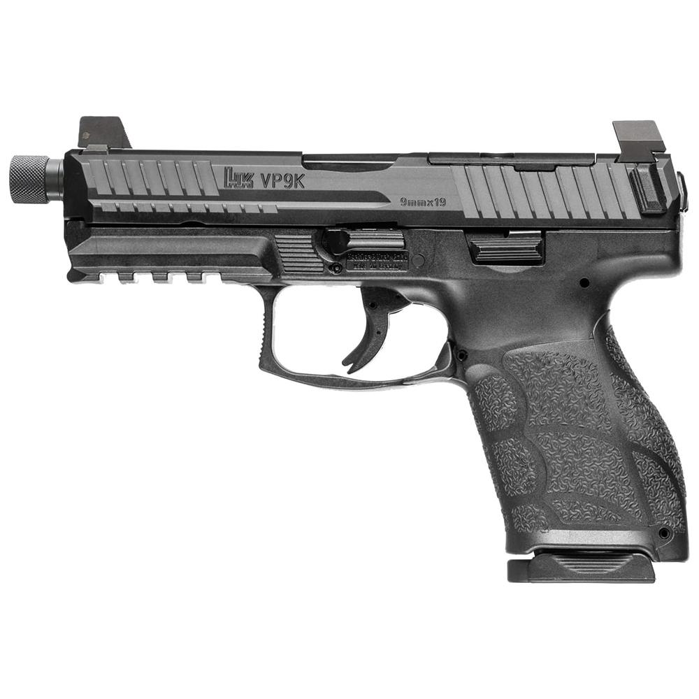 H&K VP9A1 K Tactical Handgun 9mm Luger 15rd Magazines (2) 4.7" 1/2x28 Threaded Barrel Black