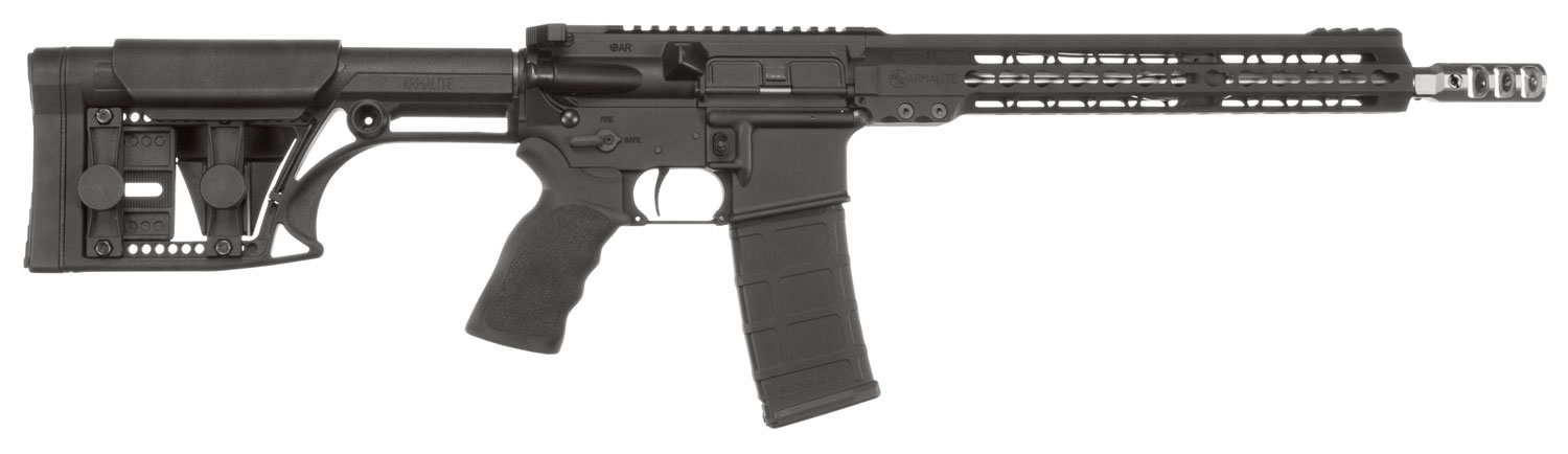 ArmaLite M153GN13 M-15 Competition 223 Rem/5.56x45mm NATO 30+1 13.50″ Barrel, Black Hard Coat Anodized Receiver, Adjustable Luth-AR MBA-1 Stock, Optics Ready