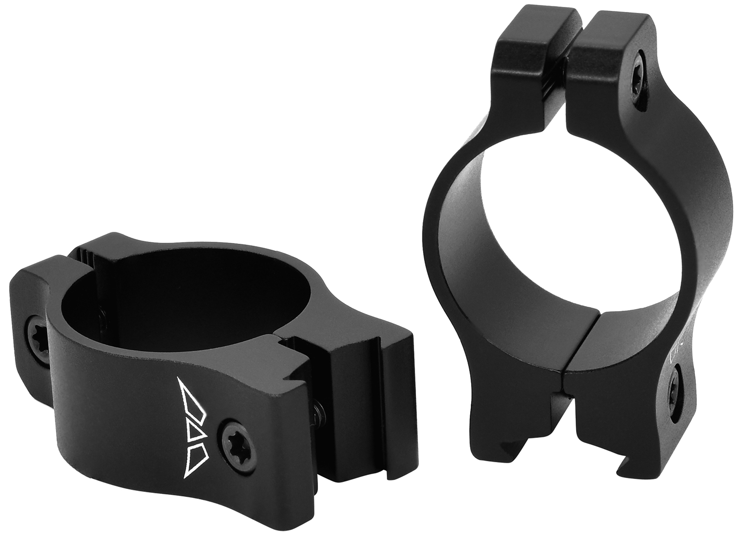Warne V420M Rimfire Rings Vapor Matte Black Aluminum 1″ Tube Low Vertical Split 3/8″ Dovetail 0 MOA