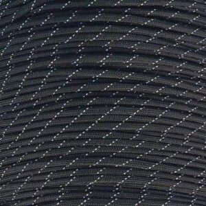 Mero 550 Paracord - 100' 550 lb Black 3 Reflctive Trac