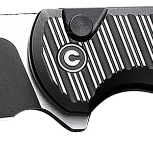 Civivi Knives C23040B-1 Stormhowl  3.30" Folding Clip Point Plain Black Stonewashed Nitro-V Steel Blade, Milled Black Aluminum Handle
