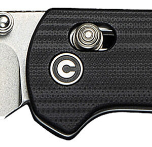 Civivi Knives C23073-1 Yonder  2.88" Folding Spey Point Plain Stonewashed 14C28N Steel Blade, Black Textured G10 Handle