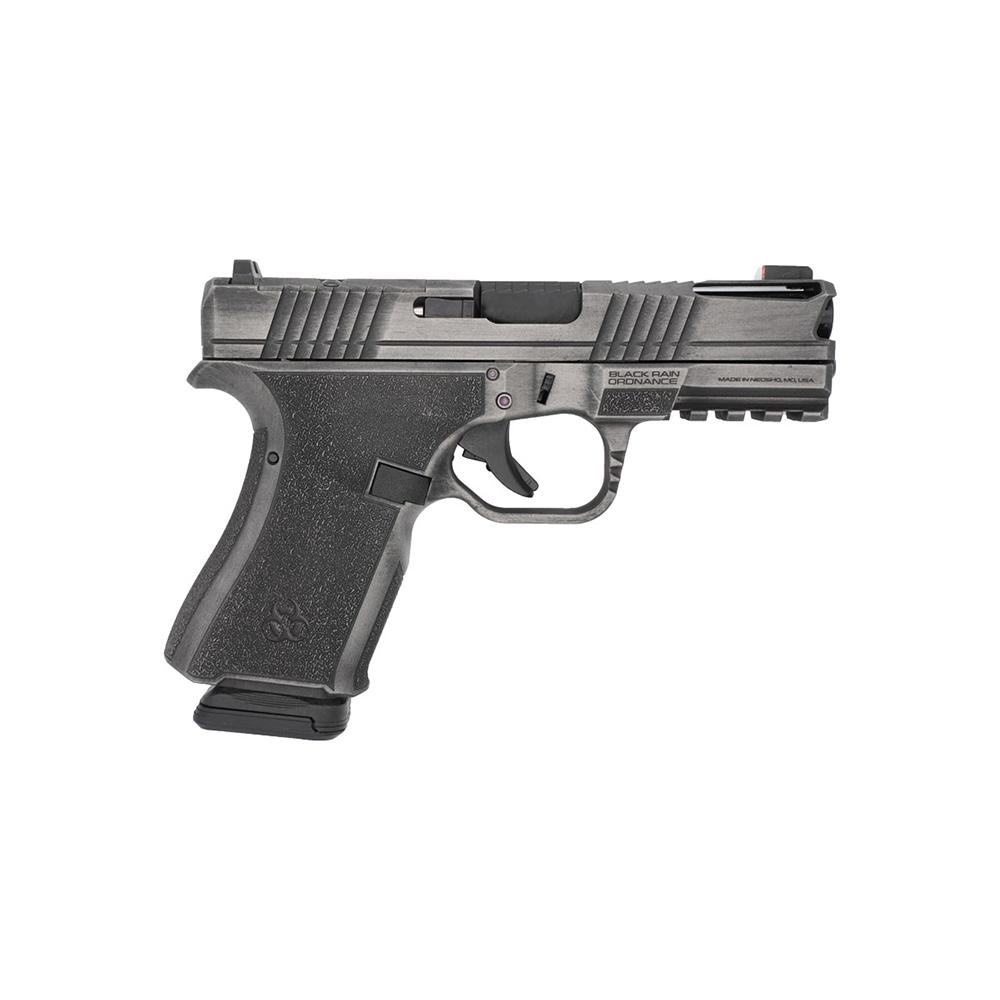 Black Rain Ordnance Frontline+ Handgun 9mm Luger 15rd Magazine 3.75″ Barrel Gun Metal Grey Battleworn