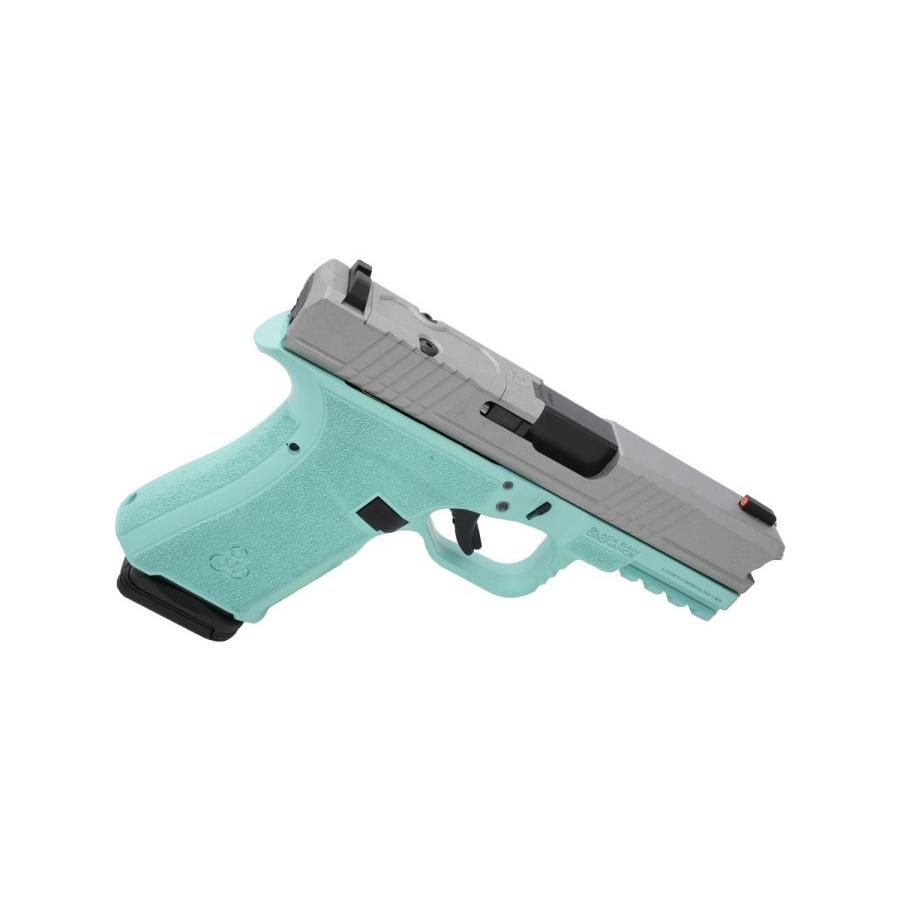 Black Rain Frontline Handgun 9mm Luger 15rd Magazine 3.75″ Barrel  Robins Egg Blue/Satin Mag Finish Optic Ready