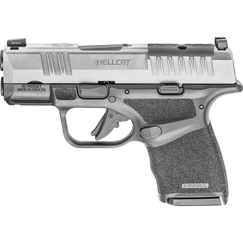 Springfield Hellcat OSP Low Capacity Handgun 9mm Luger 10rd Magazines 3” Barrel Stainless Slide/Black Frame