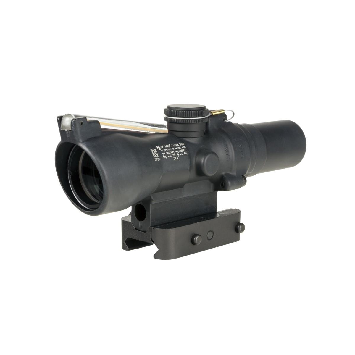 Trijicon Compact ACOG 1.5×24 Rifle Scope Amber 8 MOA Triangle Reticle Illuminated Black w/ Mount