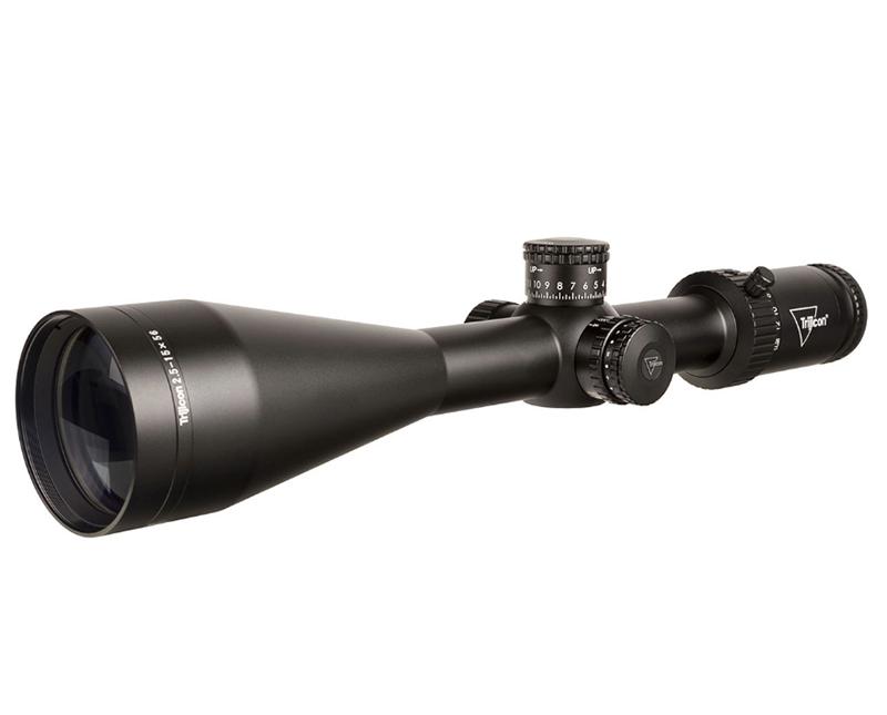 Trijicon Credo 2.5-15×56 (SFP) 30mm Rifle Scope w/Red MRAD Center Dot Exposed Elev Adj w Return to Zero
