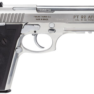 Taurus 1-920159-17 92 Serrated Frame 9mm Luger 17+1 5" Matte Stainless Steel Barrel, Matte Stainless Steel Serrated Slide, Stainless Aluminum Frame w/Picatinny Rail, Black Polymer Grip, Right Hand