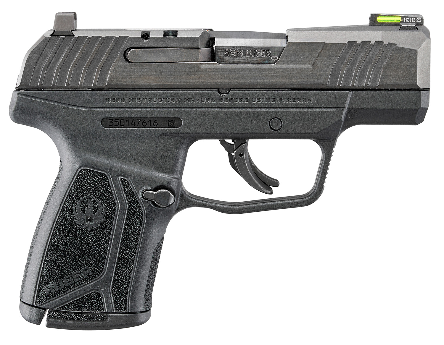 Ruger 3518 Max-9 *CA Compliant Compact Frame 9mm Luger 10+1 3.20" Black Oxide Stainless Steel Barrel, Black Oxide Serrated Steel Slide, Black Polymer Frame, Black Nylon Grip