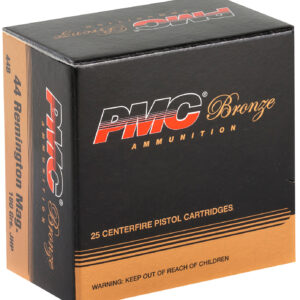 PMC 44B Bronze 44RemMag 180gr Jacketed Hollow Point 25 Per Box/20 Case