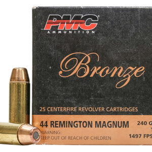 PMC 44D Bronze 44RemMag 240gr Truncated Cone Soft Point 25 Per Box/20 Case
