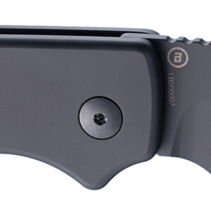 Hogue 64120 Ballista  3.50" Folding Tanto Part Serrated Black Cerakote 154CM SS Blade, Matte Black w/Fluted Texture Aluminum Handle