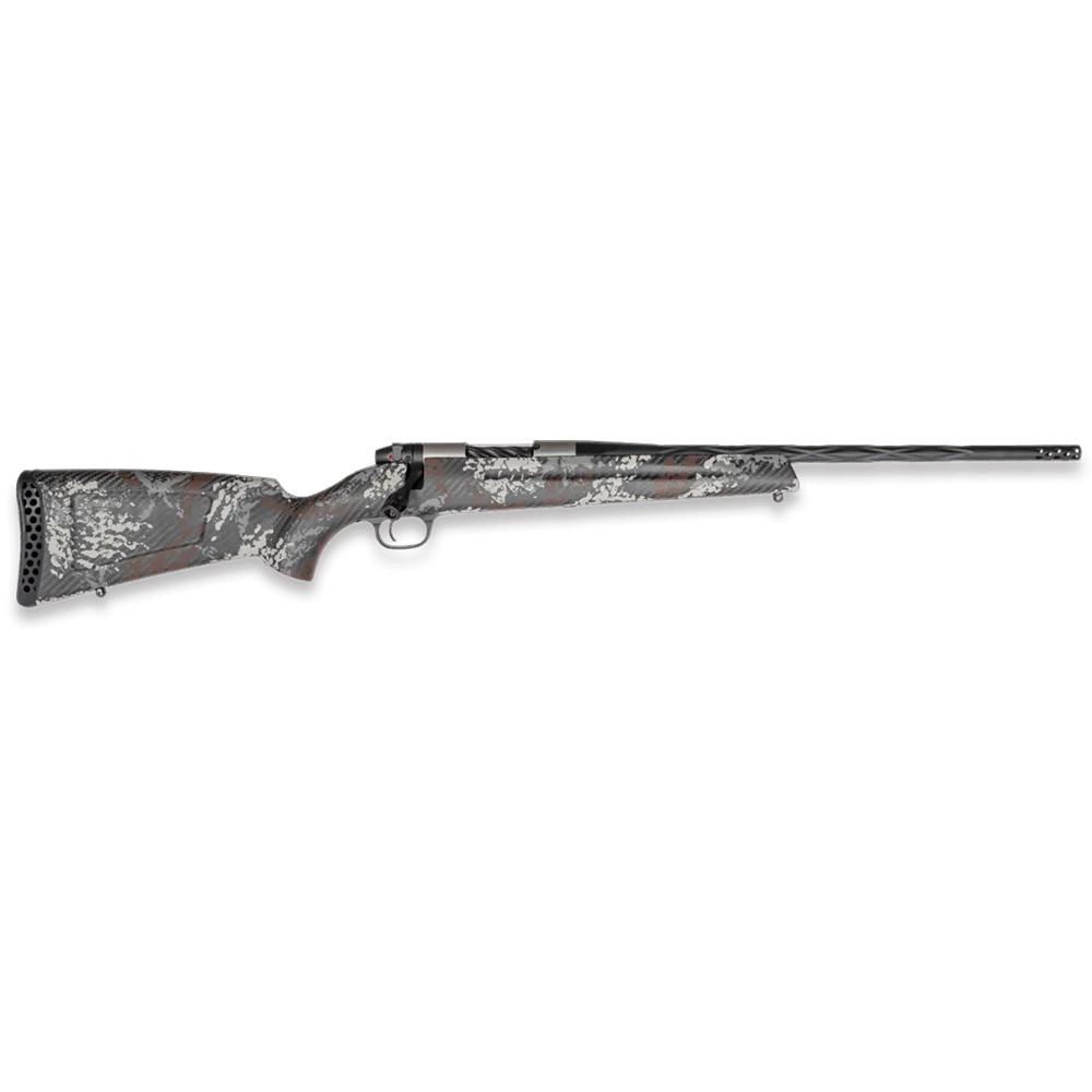 Weatherby Mark V Backcountry Capra Rifle .25 Wby RPM 2rd Capacity 21″ 1/2×28 Barrel with 2″ Muzzle Brake Grey Brown
