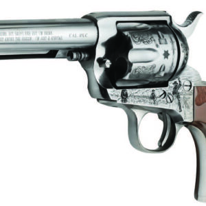 Pietta Cowpoke .45LC Revolver with Nickel Engraving - 4.75" Barrel